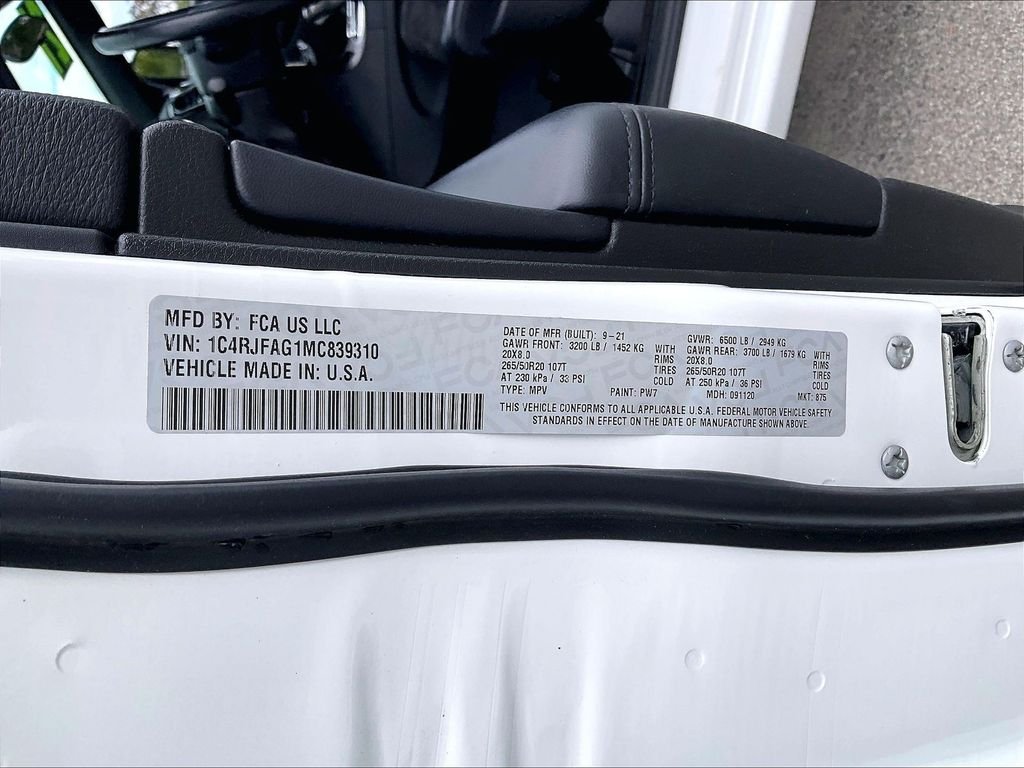 Used 2021 Bright White Clearcoat Jeep Laredo X image 31