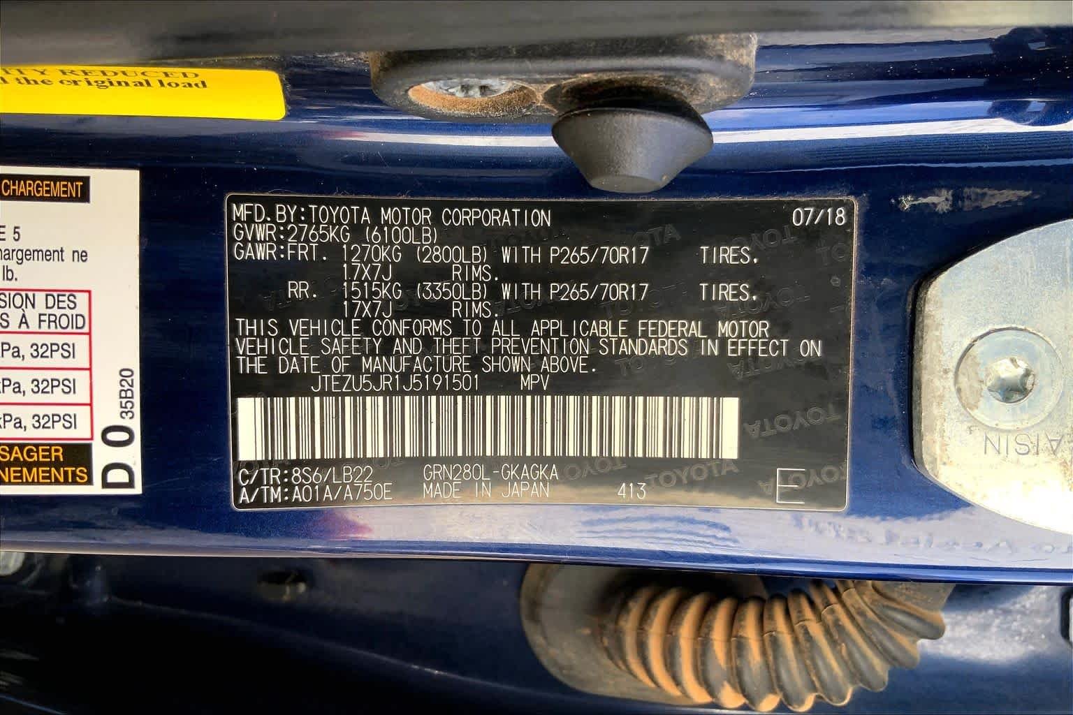 Used 2018 Nautical Blue Metallic Toyota SR5 Premium image 36