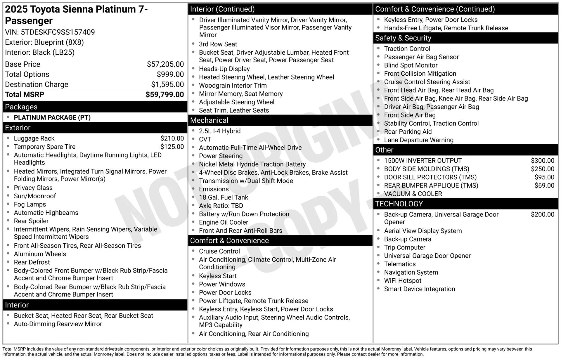 Used 2025 Blue Toyota Platinum image 4