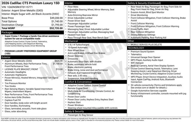 Used 2026 Silver Cadillac Premium Luxury image 30