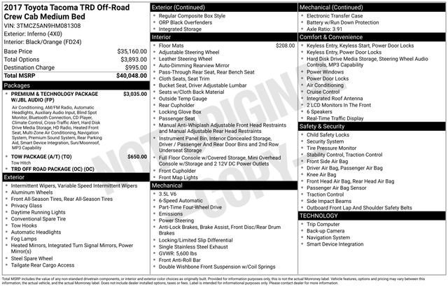 2017 Toyota Tacoma TRD Off Road