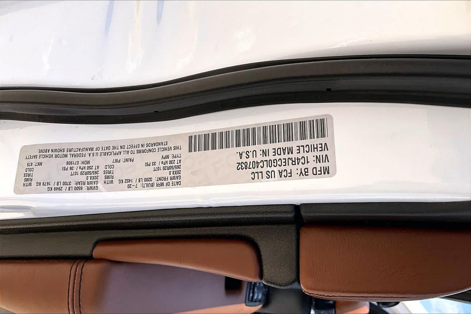 Used 2020 Bright White Clearcoat Jeep Overland image 37