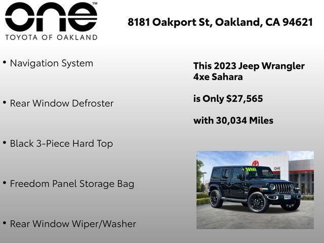 Used 2023 Black Jeep Sahara 4xe image 5