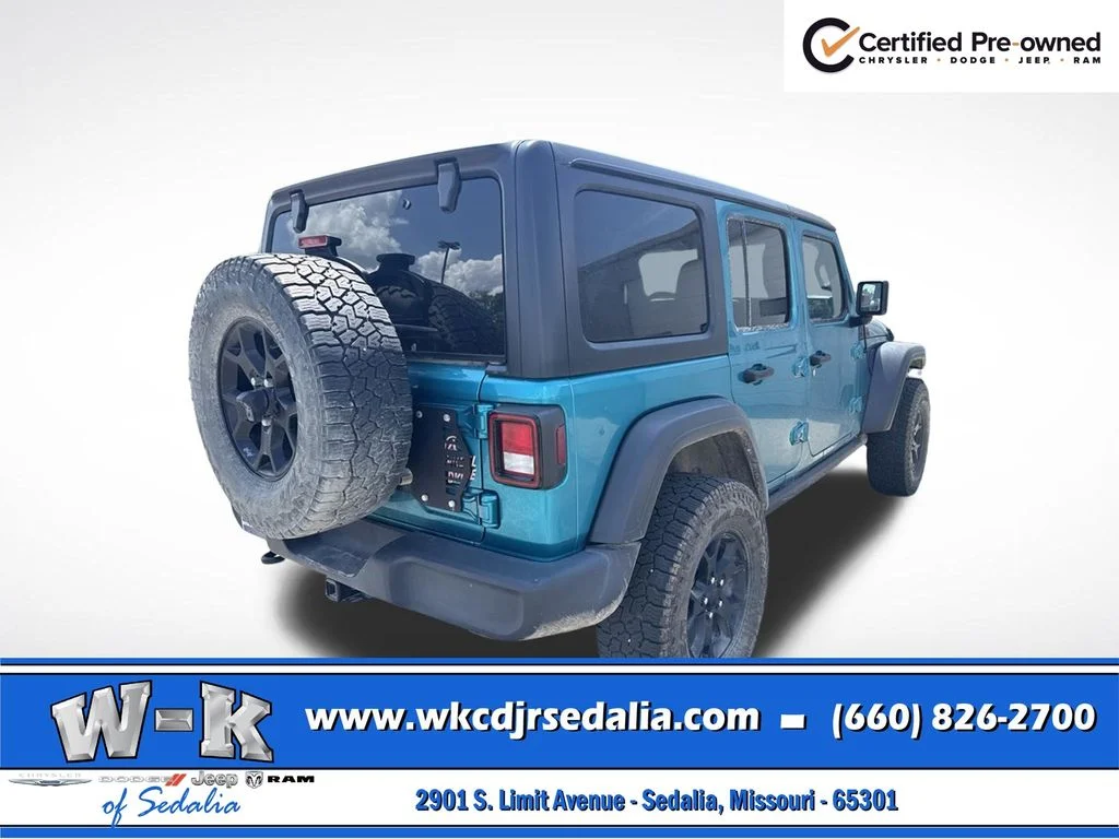 Certified Used 2020 Teal Jeep Unlimited Sport image 7