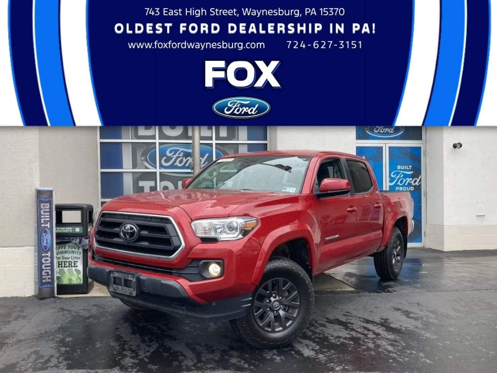 Used 2021 Barcelona Red Metallic Toyota SR5 image 1
