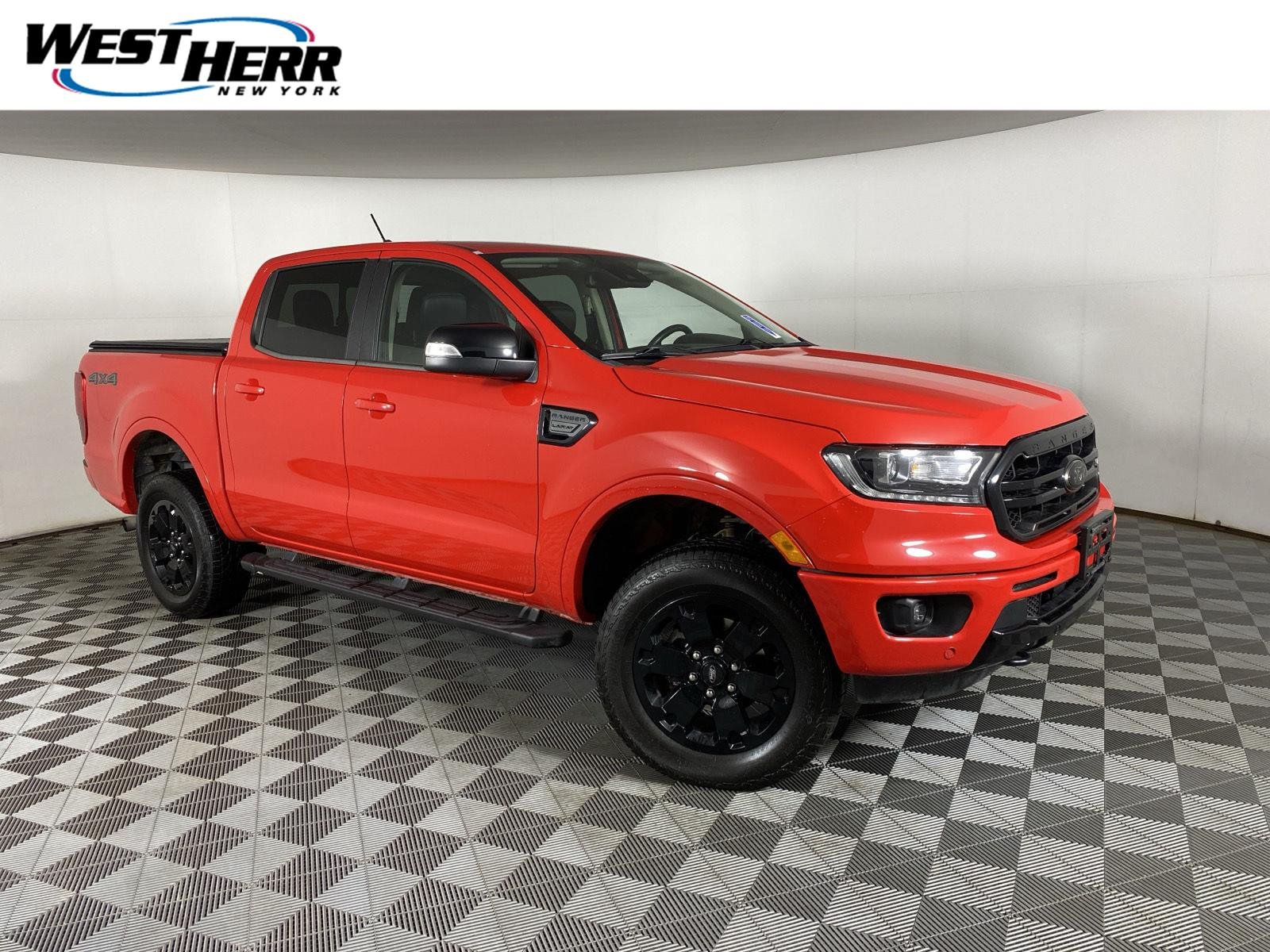 Used 2021 Race Red Ford LARIAT image 1