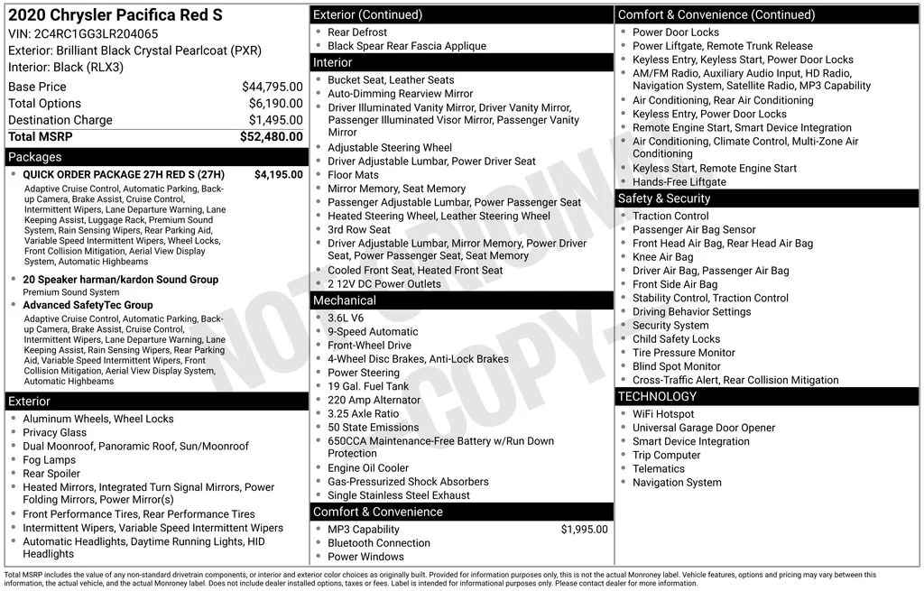 Used 2020 Black Chrysler Limited image 6