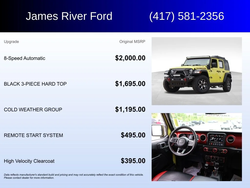 Used 2022 Yellow Jeep Unlimited Rubicon image 5
