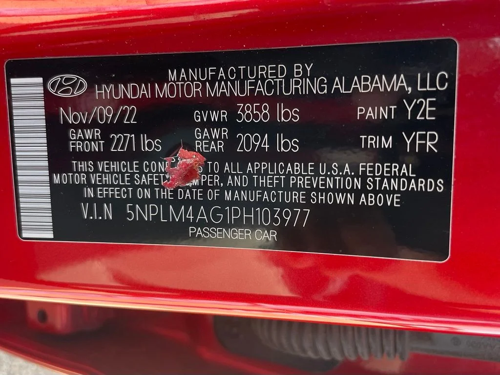 Used 2023 Calypso Red Hyundai SEL image 31
