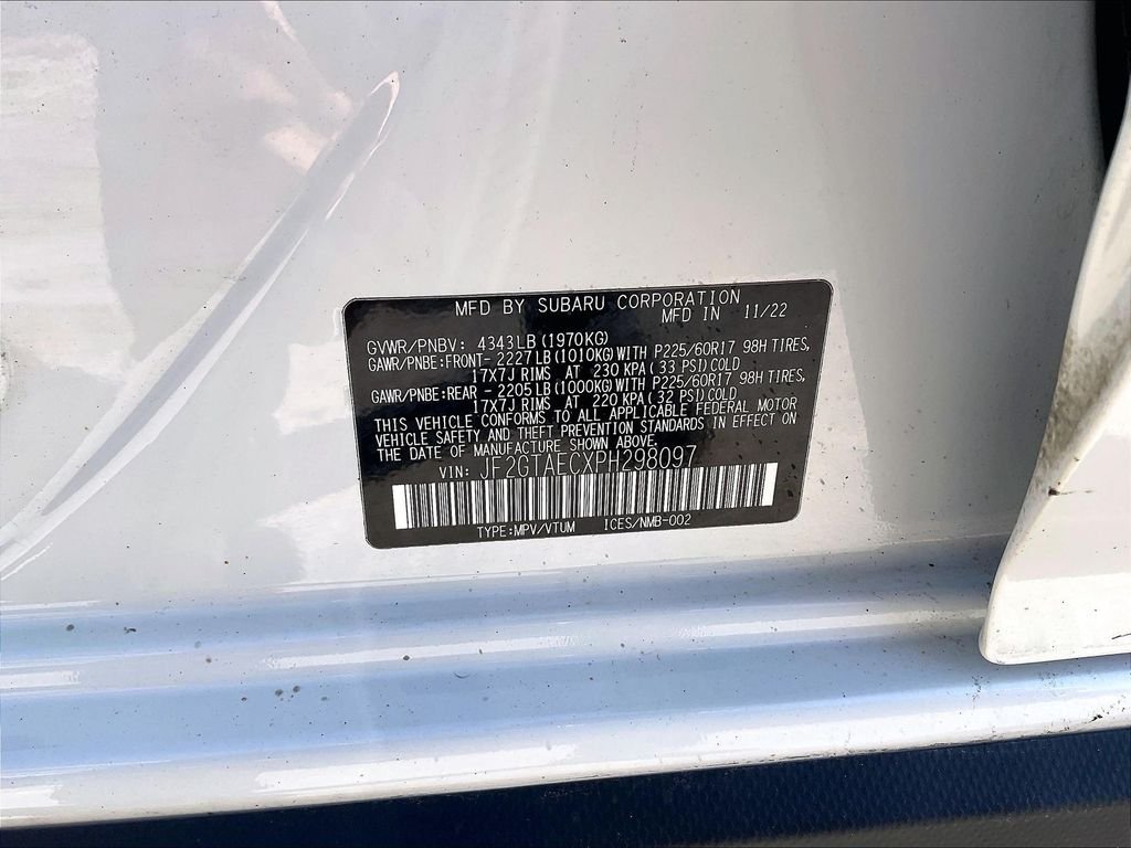Used 2023 Crystal White Pearl Subaru Premium image 32