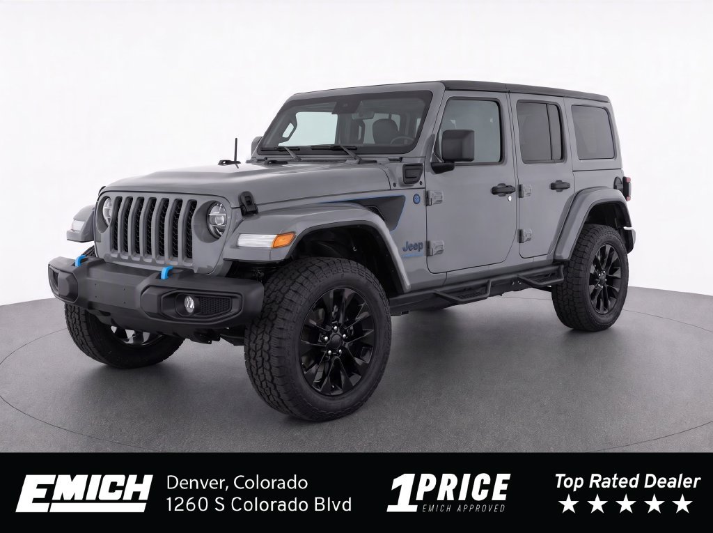 Used 2022 Gray Jeep Unlimited Sahara 4xe image 1