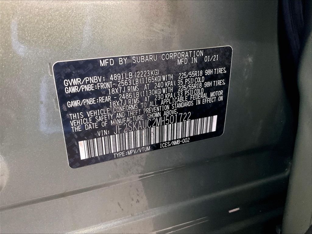 Used 2021 Green Subaru Limited image 37
