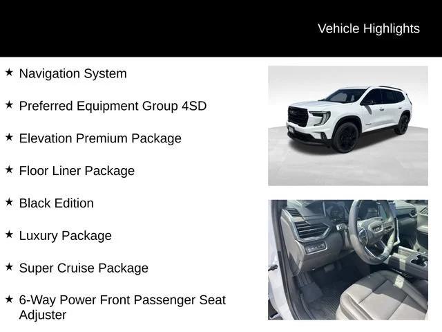 New 2026 Summit White GMC Elevation image 8