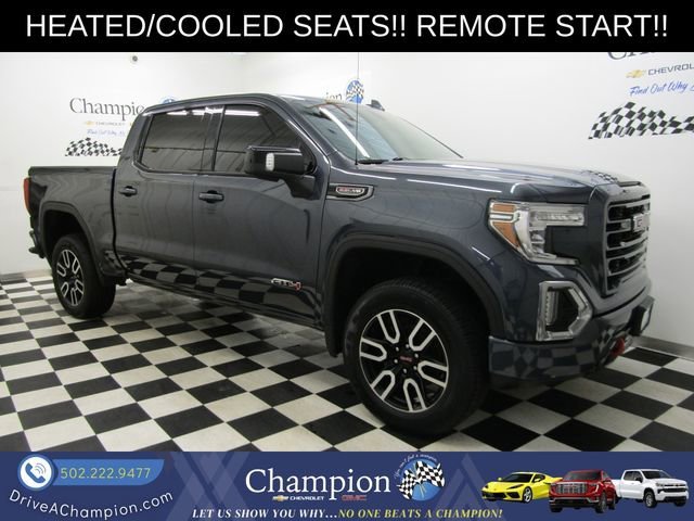 Gray 2021 GMC Sierra 1500 AT4 Crew Cab 4WD Pickup Truck Four-Wheel Drive