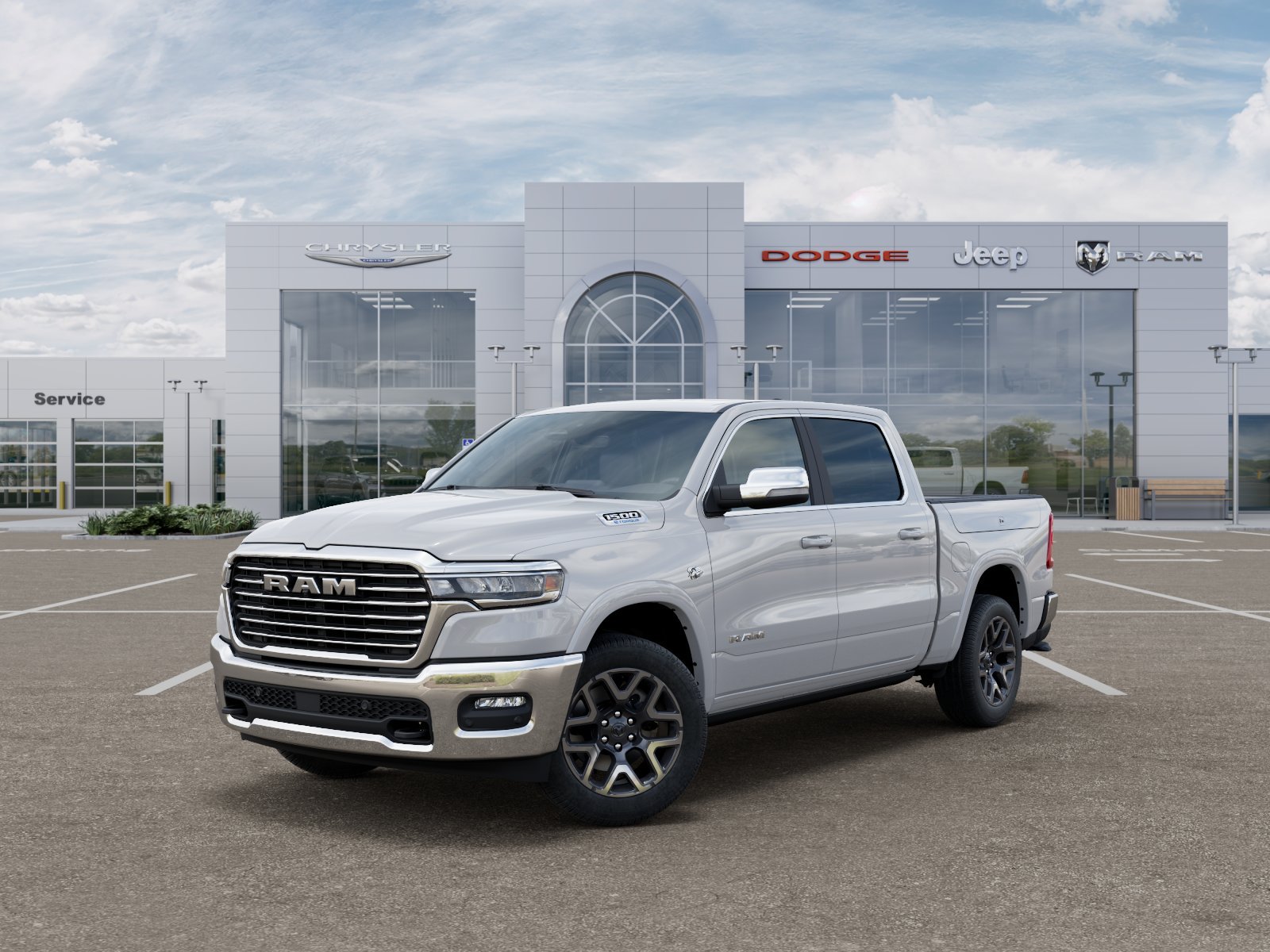 New 2026 Bright White Clear-Coat Exterior Paint RAM Laramie image 33