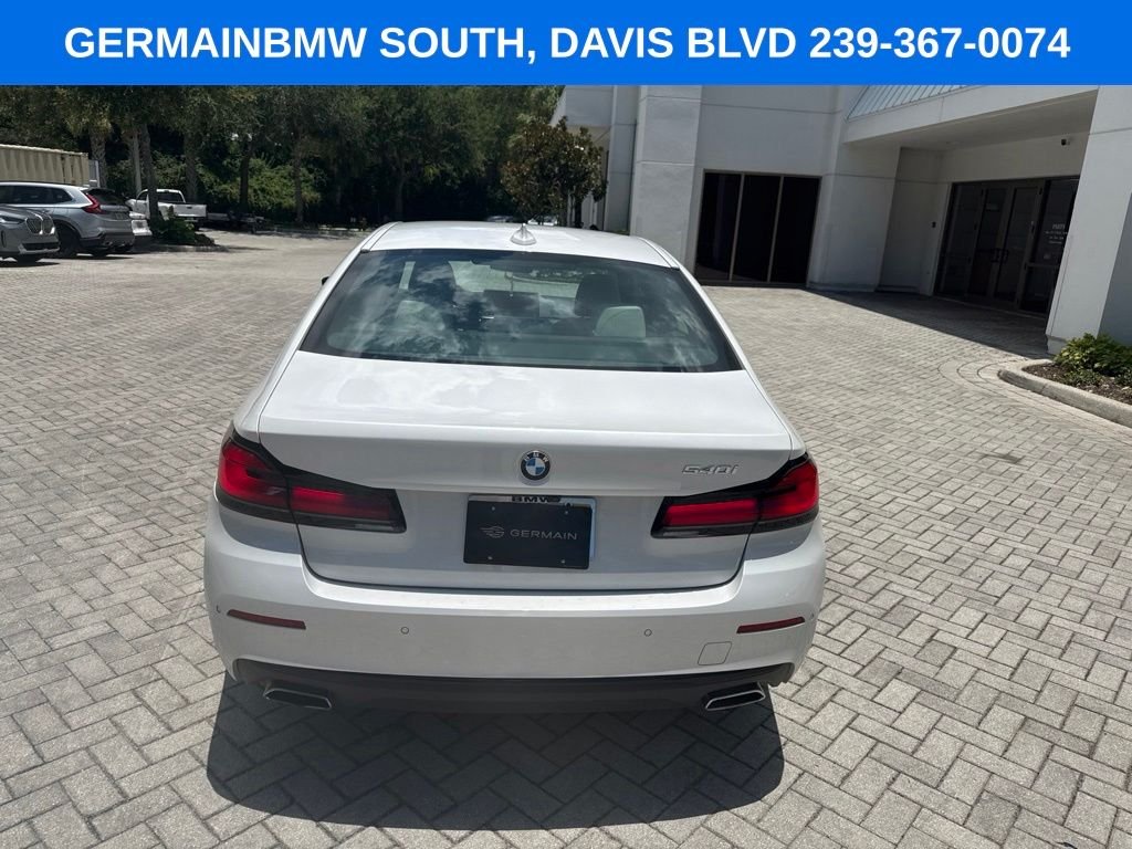 Certified Used 2023 White Metallic BMW 540i image 4