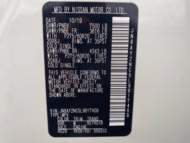 Used 2020 Pearl White Nissan SL image 25
