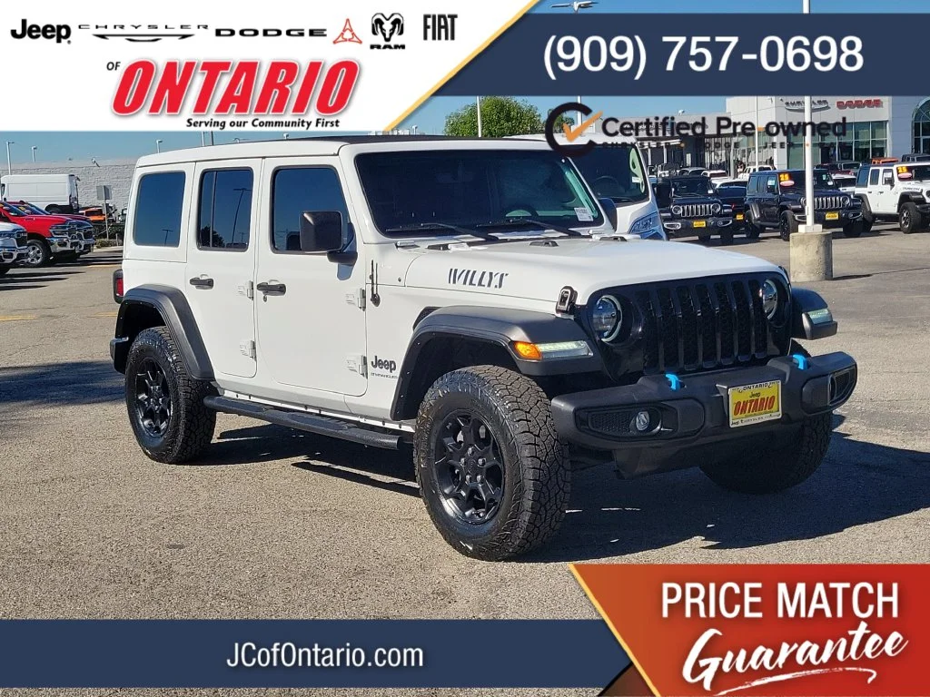 Certified Used 2023 White Jeep Willys 4xe image 1