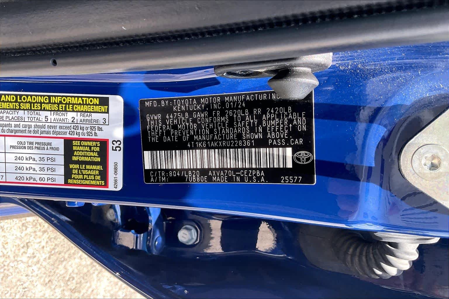 Used 2024 Reservoir Blue Toyota XSE image 34