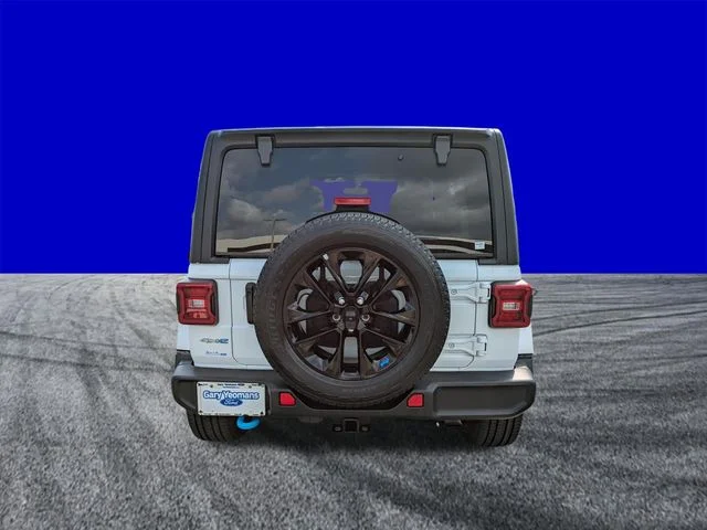 Certified Used 2023 Bright White Clearcoat Jeep Sahara 4xe image 5