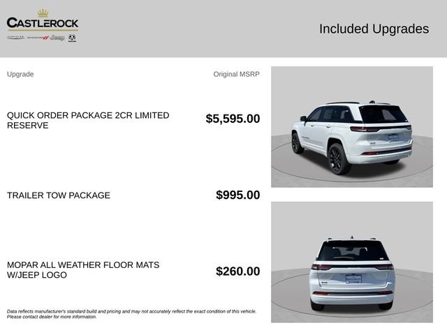 New 2026 Bright White Clear-Coat Exterior Paint Jeep Limited Reserve image 3