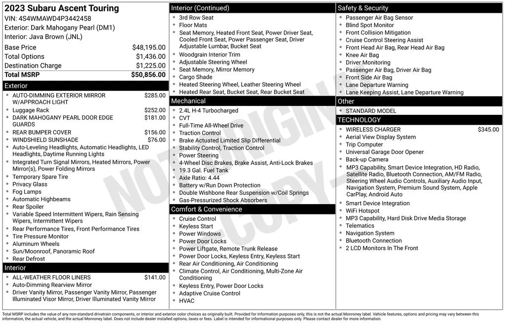 Used 2023 Red Subaru Touring image 8