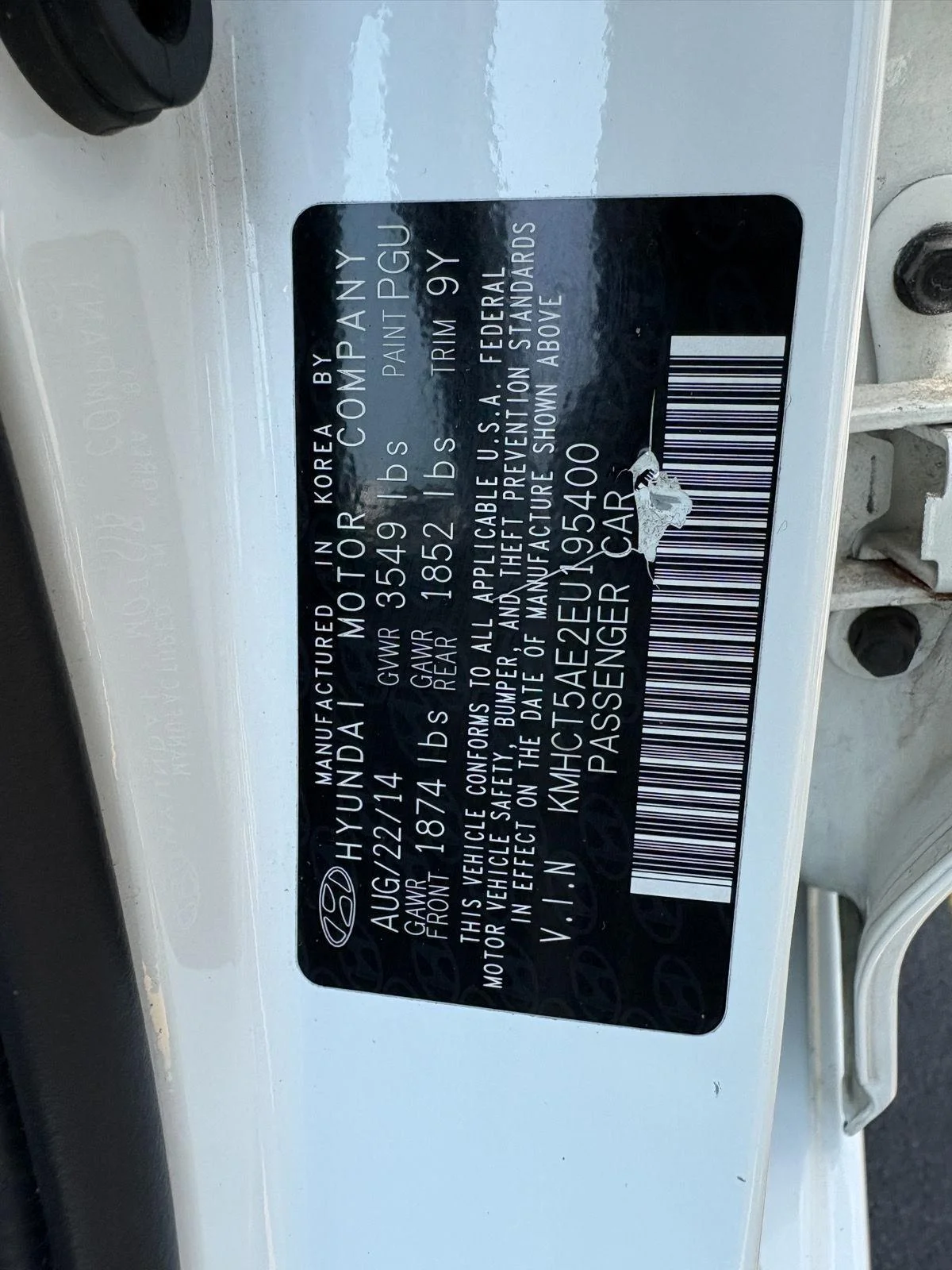 Used 2014 Century White Hyundai GS image 17