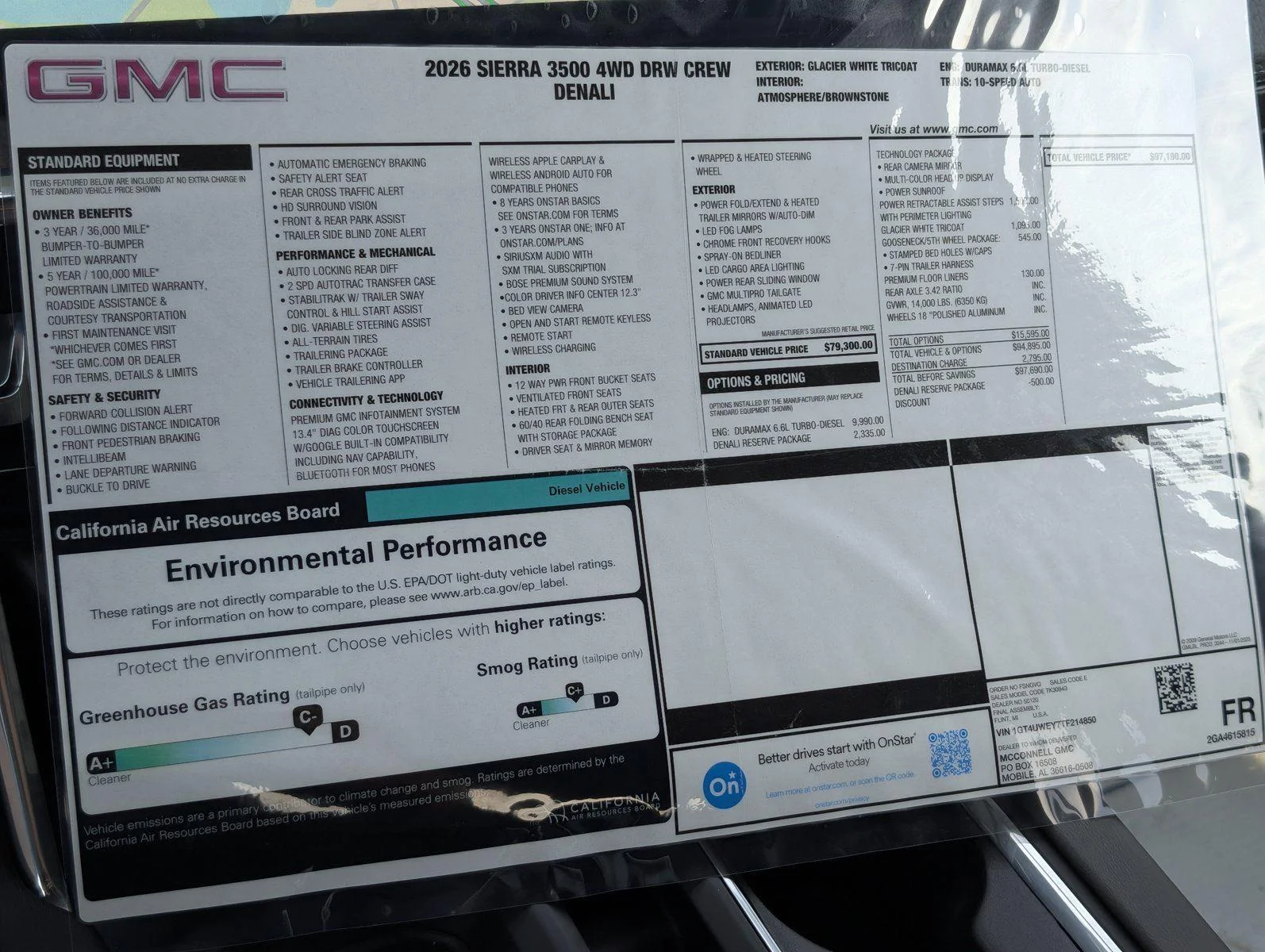 New 2026 Glacier White Tricoat GMC Denali DRW image 45