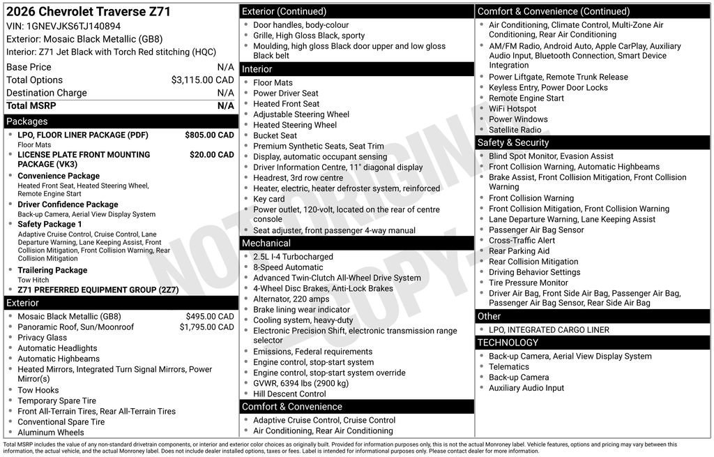 Used 2026 Mosaic Black Metallic Chevrolet Z71 image 38