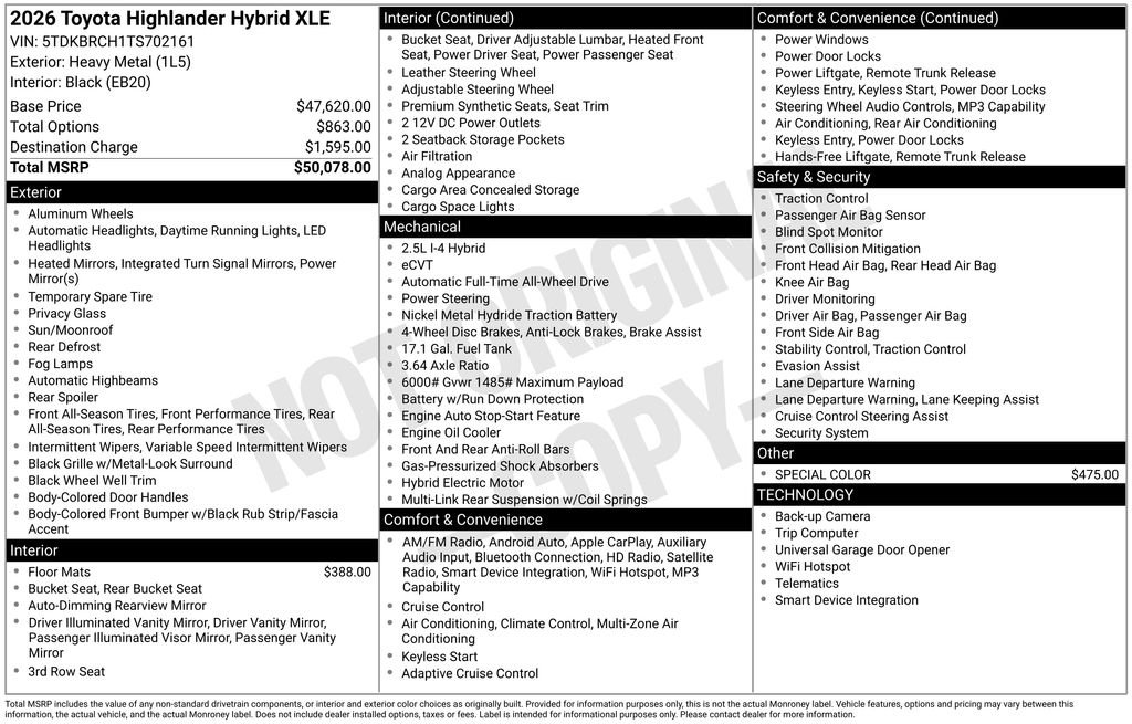 Used 2026  Toyota XLE image 2