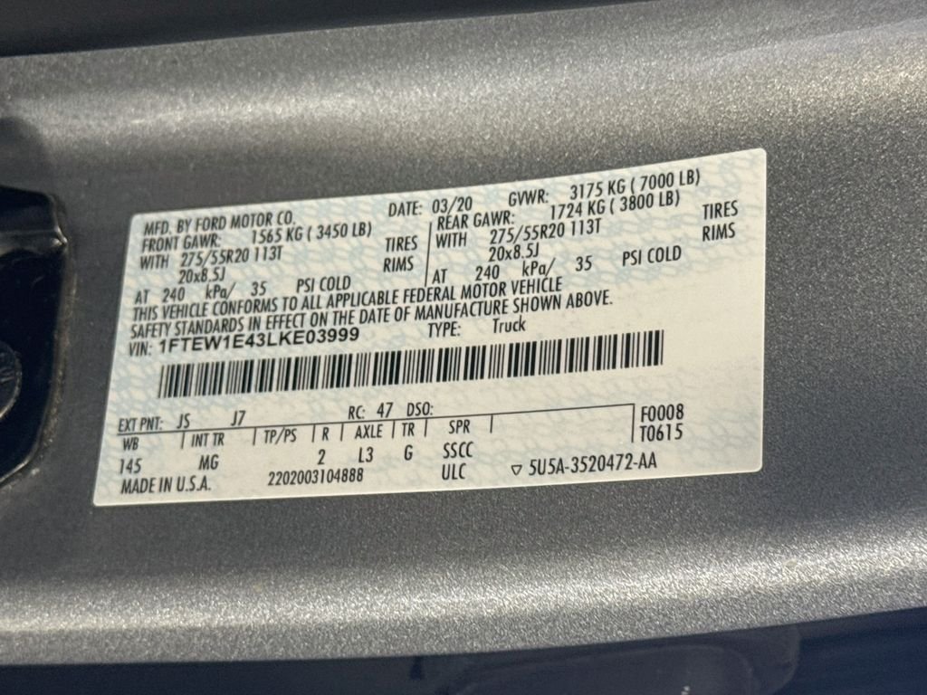 Used 2020 Magnetic Metallic Ford XLT image 31