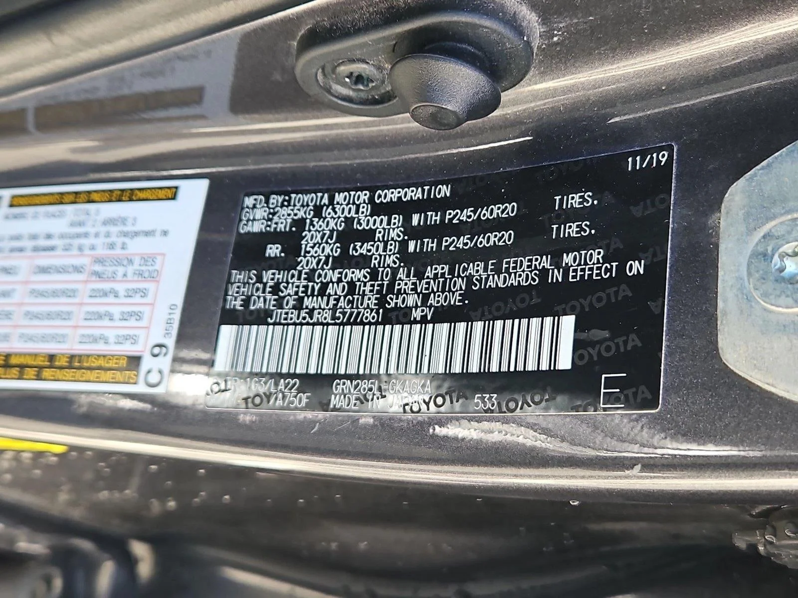 Used 2020 Magnetic Gray Metallic Toyota Limited image 15