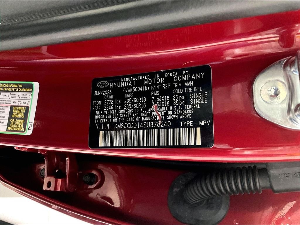 Certified Used 2025 Red Hyundai SEL Convenience image 36