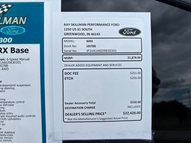 Used 2018 Dark Gray Metallic Subaru Base image 2