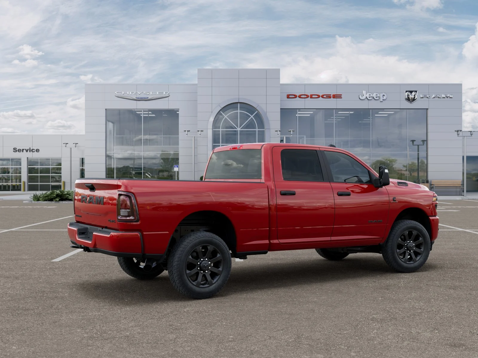New 2026 Flame Red Clear-Coat Exterior Paint RAM Big Horn image 73