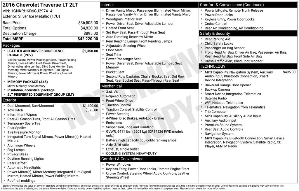 Used 2016 Silver Chevrolet 2LT image 40