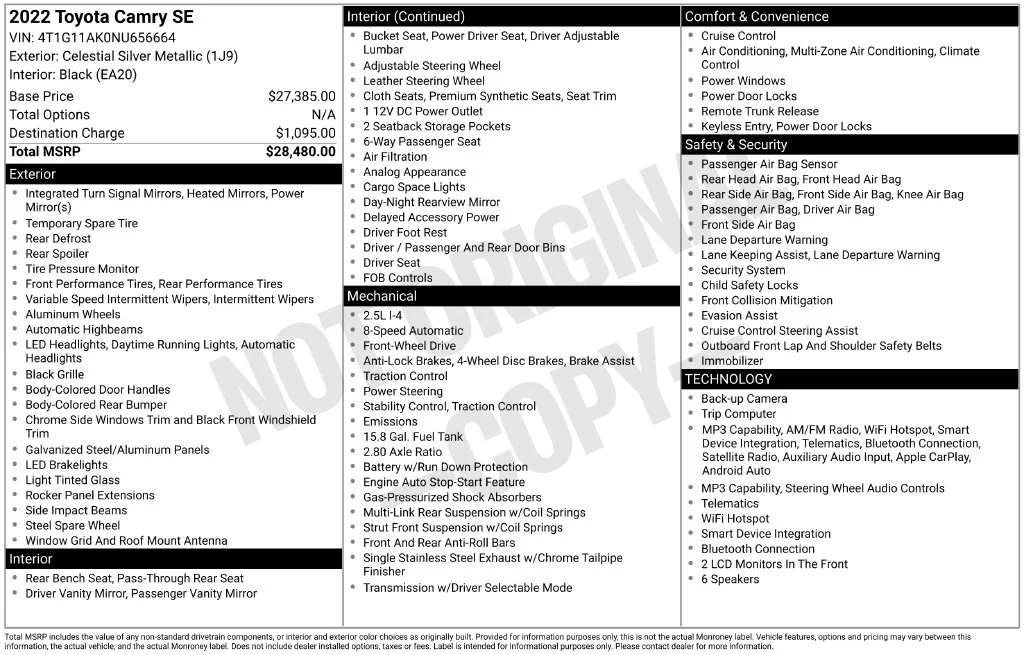 Used 2022 Silver Toyota SE image 10