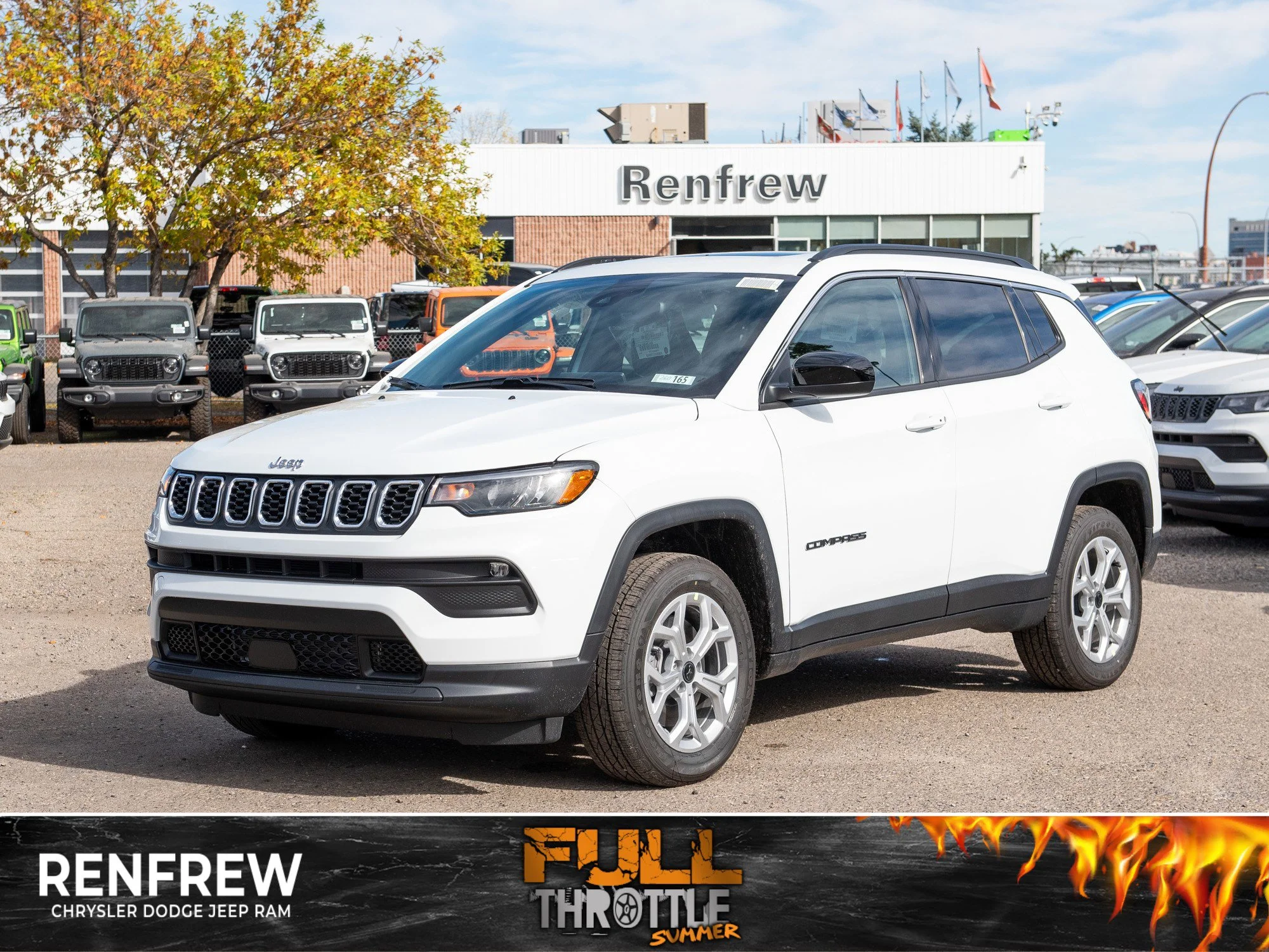 New 2026 White Jeep North* 4x4, Pano Sunroof, Heated Seats/Wheel, Remote Start image 1