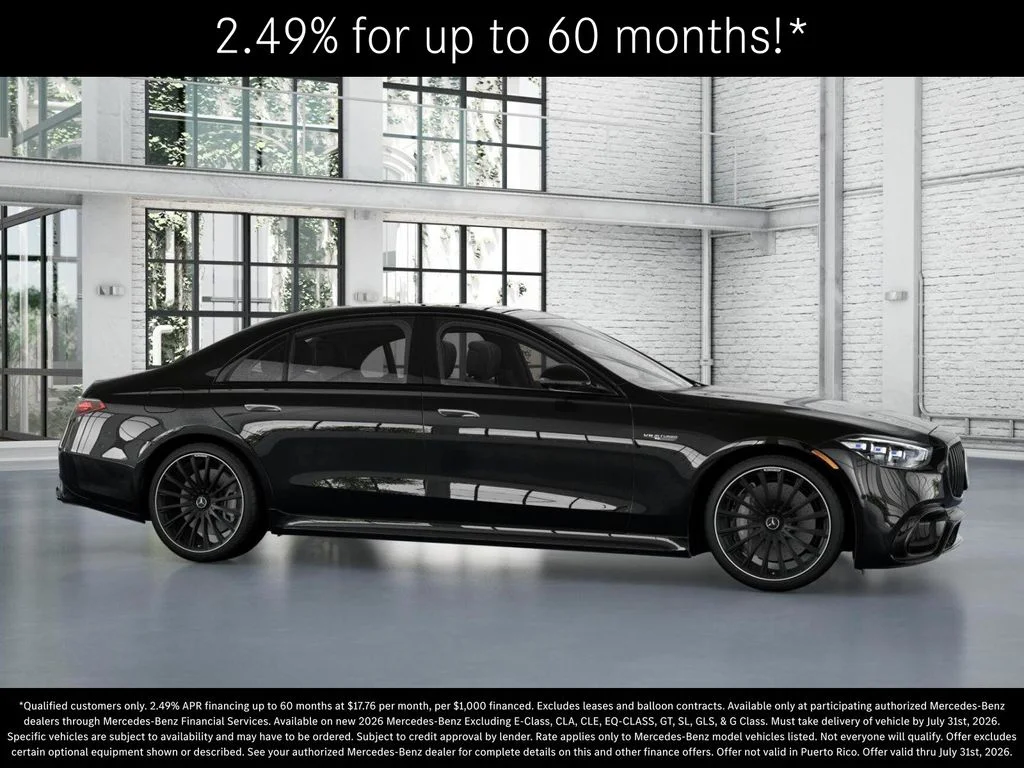 New 2026 Obsidian Black Metallic Mercedes-Benz AMG® S 63 E 4MATIC Sedan image 14