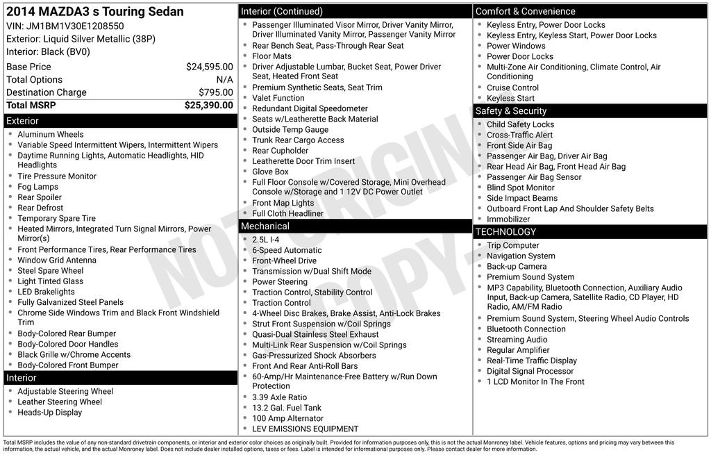 Used 2014 Liquid Silver Metallic Mazda s Touring image 4