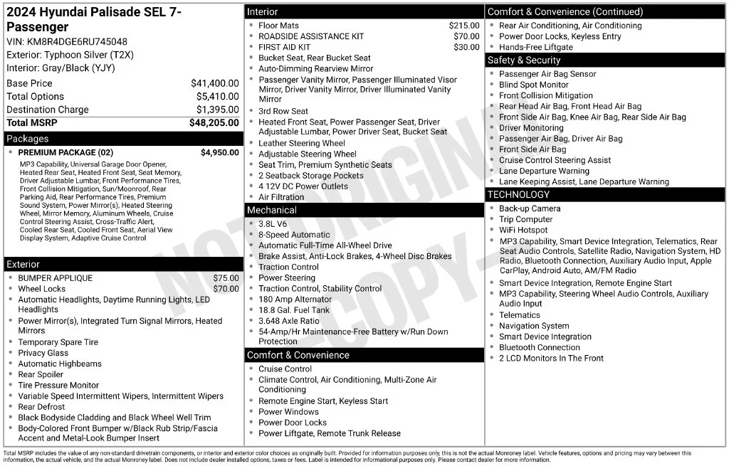 Used 2024 Typhoon Silver Hyundai SEL image 3
