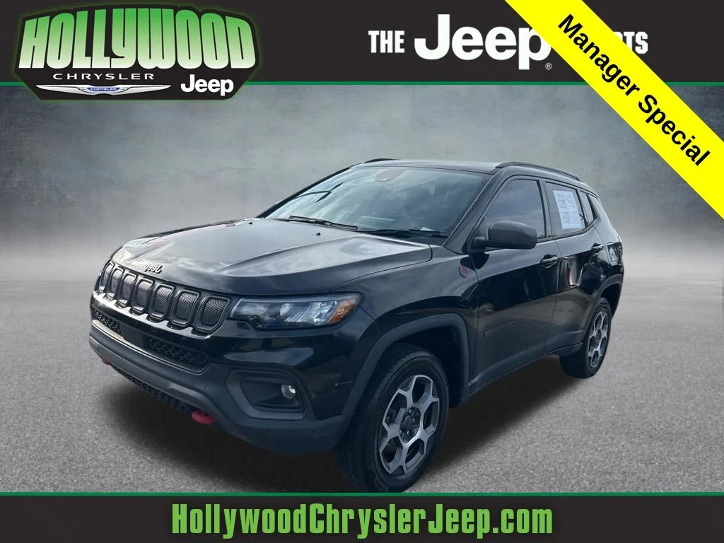 Certified Used 2022 Black Jeep Trailhawk image 1