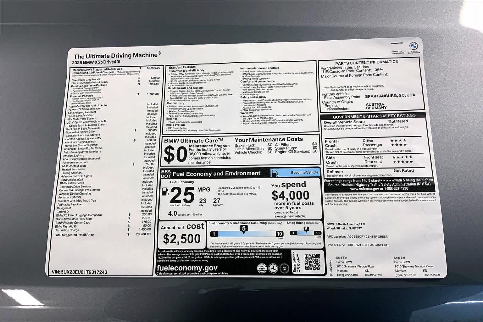 New 2026 Skyscraper Grey Metallic BMW xDrive40i image 21