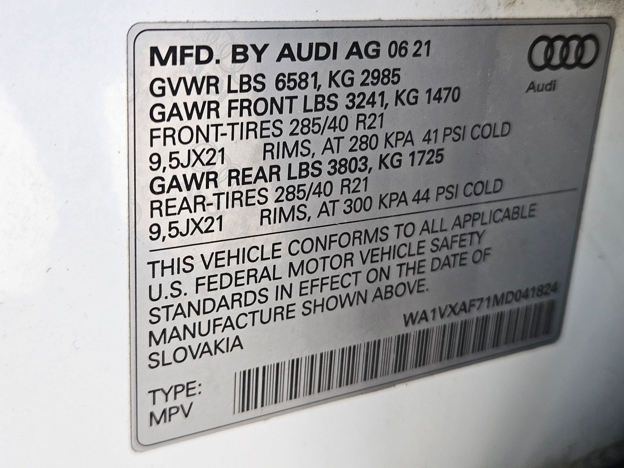 Used 2021 Glacier White Audi Prestige image 35