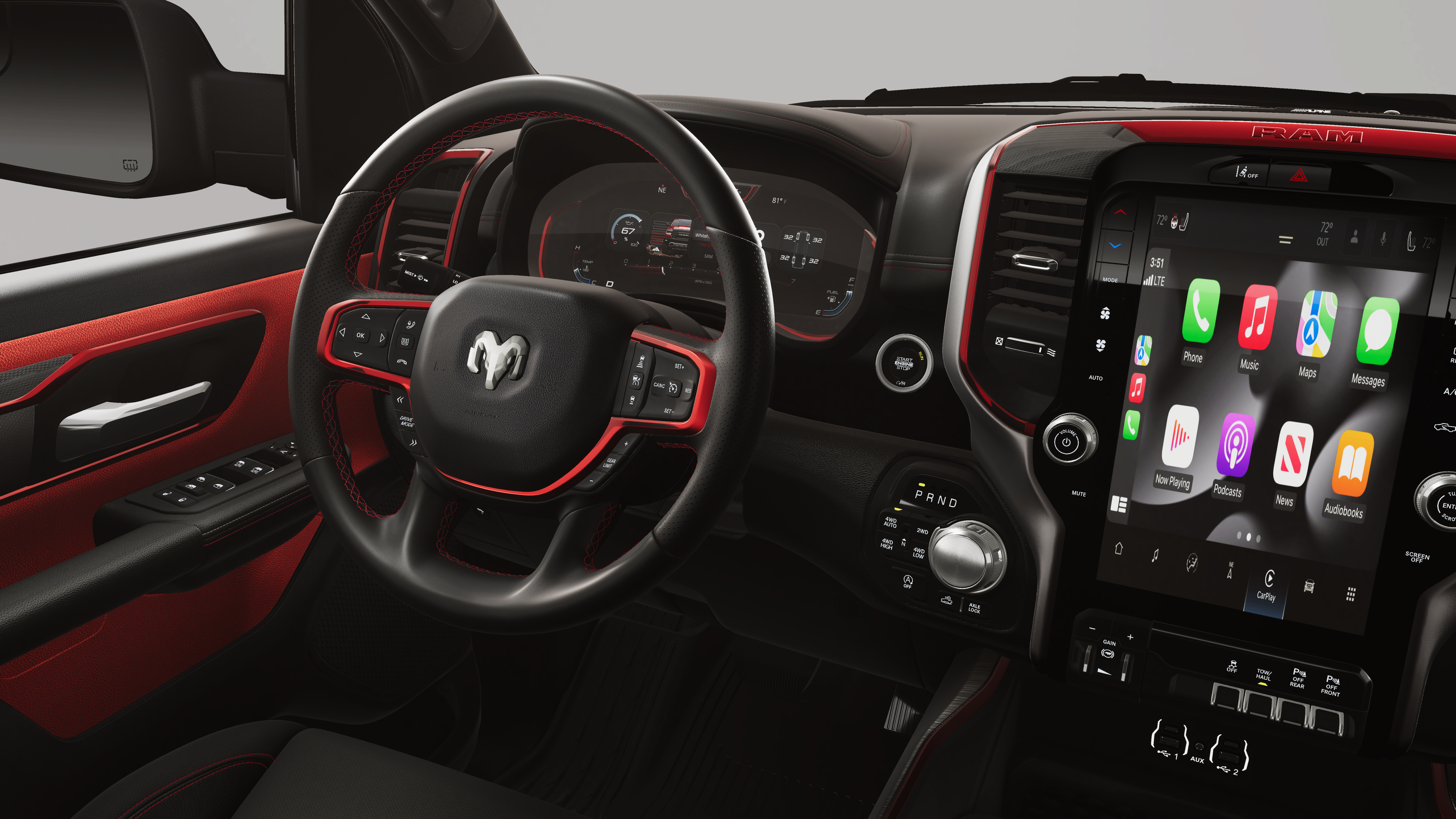 New 2026 Molten Red Pearl-Coat Exterior Paint RAM REBEL image 21