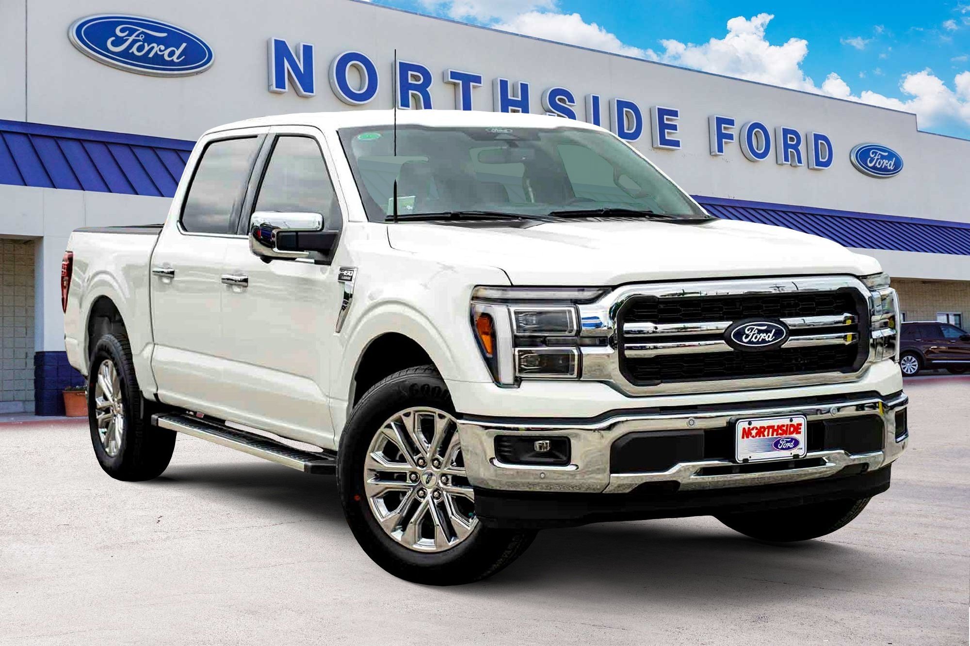 New 2026 Star White Metallic Tri-Coat Ford LARIAT image 1