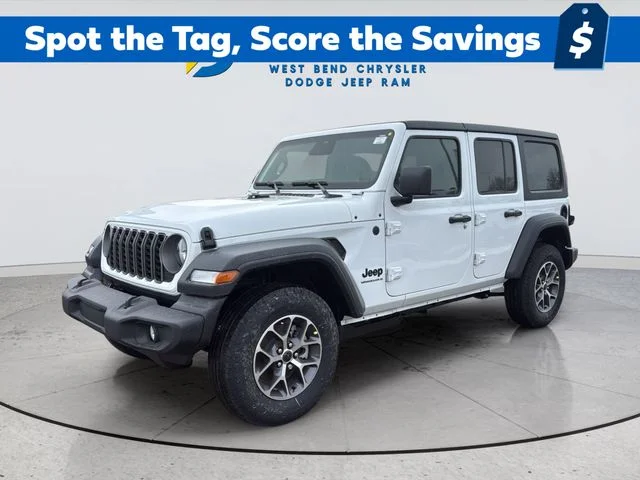 New 2026 Bright White Clear-Coat Exterior Paint Jeep Sport S image 2