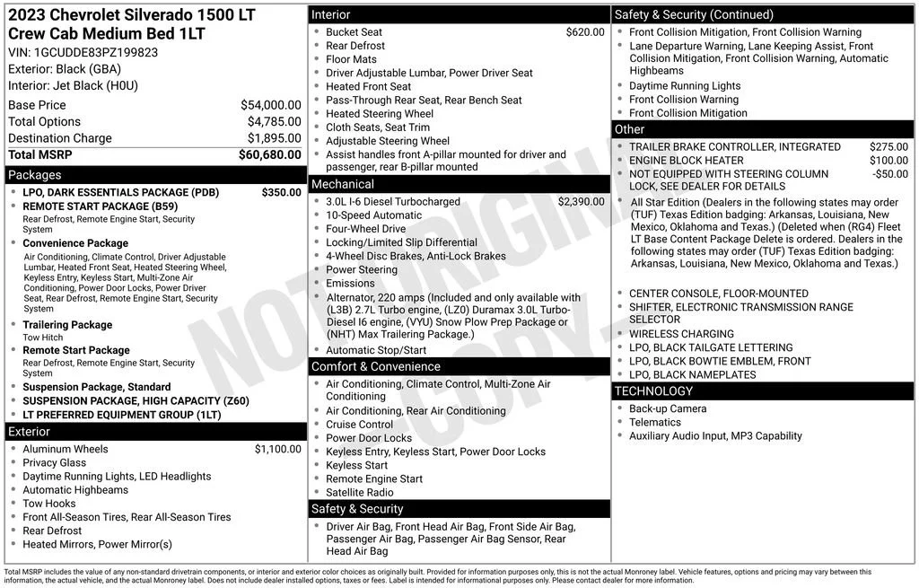 Used 2023 Black Chevrolet LT image 36
