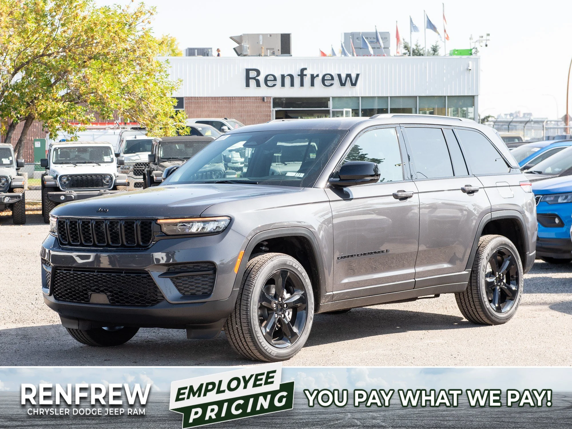 New 2025 Grey Jeep Altitude* 4x4, Sunroof, Remote Start, Heated Leather image 1