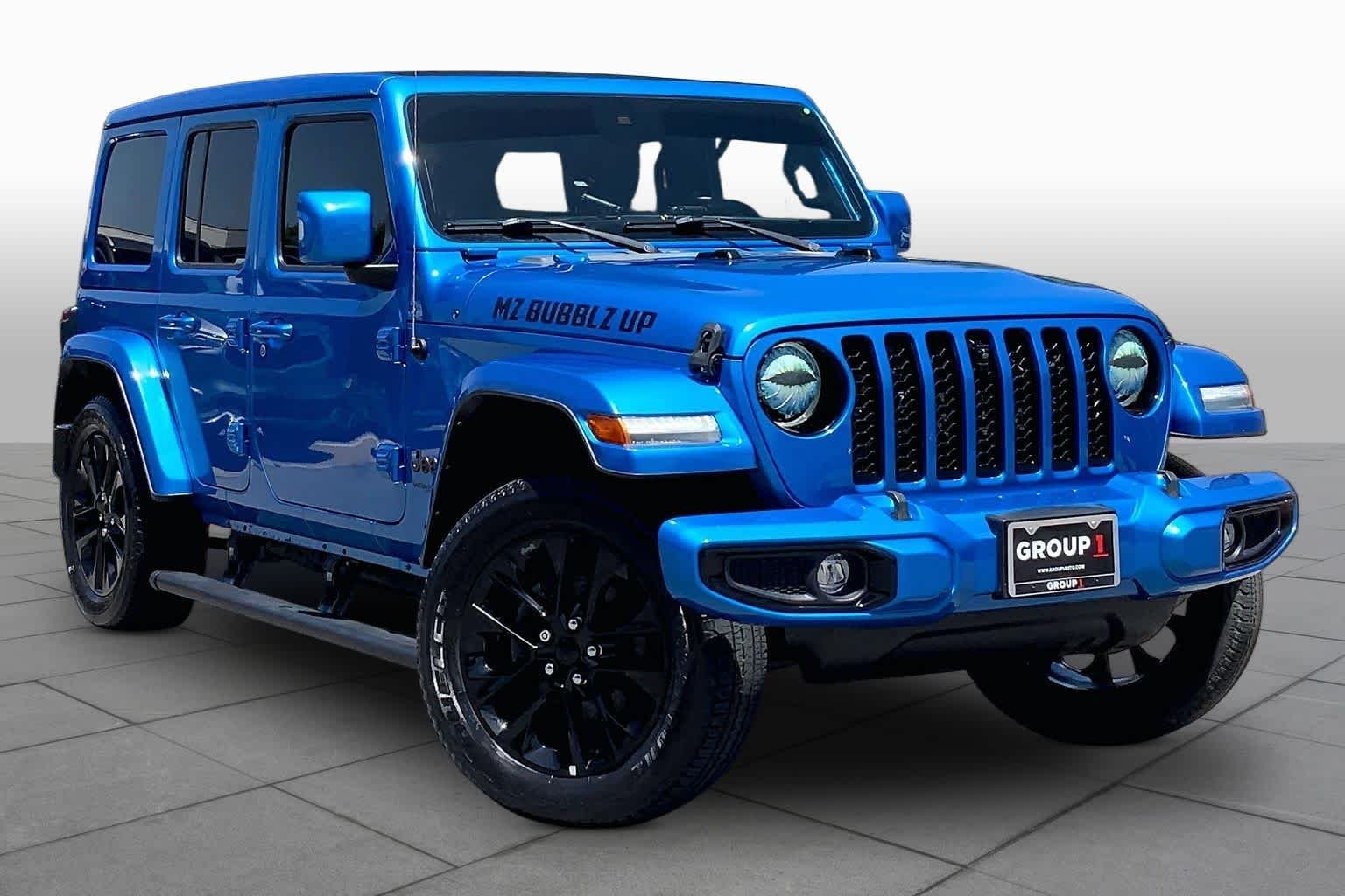 Used 2022 Hydro Blue Pearlcoat Jeep Unlimited High Altitude image 3